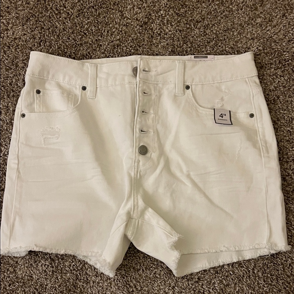 Time and Tru Women's Cream Jean Shorts